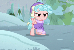 Size: 1028x706 | Tagged: safe, screencap, cozy glow, rusty bucket, pegasus, pony, frenemies (episode), g4, animated, clothes, cozy glow is best facemaker, cozybetes, cropped, crying, cute, fake crying, fake tears, female, filly, foal, golly, hat, manipulation, pure concentrated unfiltered evil of the utmost potency, pure unfiltered evil, sound, wavy mouth, webm, winter outfit