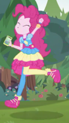 Size: 540x967 | Tagged: safe, screencap, pinkie pie, equestria girls, equestria girls series, festival filters, g4, spoiler:eqg series (season 2), female, music festival outfit, shoes, sneakers, solo