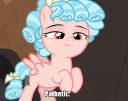 Size: 1100x876 | Tagged: safe, edit, edited screencap, screencap, cozy glow, pegasus, pony, frenemies (episode), g4, cropped, female, filly, foal, male, meme, pathetic, solo, the simpsons