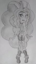 Size: 905x1633 | Tagged: artist needed, safe, adagio dazzle, equestria girls, g4, disguise, disguised siren, traditional art