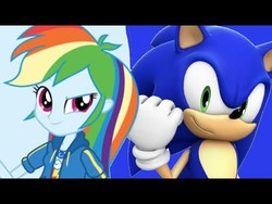 Size: 480x360 | Tagged: artist needed, source needed, useless source url, safe, rainbow dash, equestria girls, g4, crossover, male, sonic the hedgehog, sonic the hedgehog (series), thumbnail