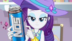 Size: 1280x720 | Tagged: safe, edit, edited screencap, editor:slamminu, screencap, rarity, camping must-haves, equestria girls, g4, my little pony equestria girls: better together, female, lotion, nos, rarity's bedroom, solo