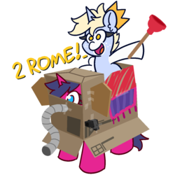 Size: 1111x1111 | Tagged: safe, artist:threetwotwo32232, oc, oc only, oc:fizzy pop, oc:nootaz, earth pony, elephant, pony, unicorn, carthage, clothes, costume, female, hannibal, mare, simple background, transparent background
