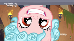 Size: 1280x720 | Tagged: safe, screencap, cozy glow, pony, frenemies (episode), g4, cozy glow is best facemaker, cozybetes, cute, female, filly, foal, grin, jumpscare, pure concentrated unfiltered evil of the utmost potency, slasher smile, smiling, squee