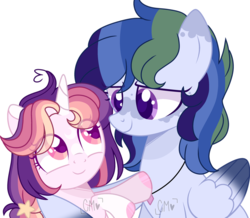 Size: 1280x1116 | Tagged: safe, artist:moon-rose-rosie, oc, oc only, oc:celestial moon, oc:sparkle dash, alicorn, pegasus, pony, base used, female, filly, magical lesbian spawn, mare, offspring, parent:rainbow dash, parent:twilight sparkle, parents:twidash, simple background, sisters, transparent background