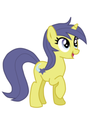 Size: 745x1053 | Tagged: safe, artist:faithfulandstrong, comet tail, pony, unicorn, g4, horn, open mouth, open smile, raised hoof, rule 63, simple background, smiling, solo, starlight twinkle, tail, white background