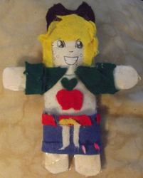 Size: 2888x3597 | Tagged: safe, artist:grapefruitface1, applejack, equestria girls, g4, felt, high res, irl, paper plushie, photo, plushie, solo, toy