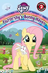 Size: 333x500 | Tagged: safe, angel bunny, fluttershy, bird, butterfly, rabbit, fluttershy leans in, g4, official, cute, fluttershy's bunny haven, my little pony logo, shyabetes