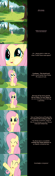 Size: 2000x6399 | Tagged: safe, artist:mlp-silver-quill, fluttershy, pegasus, pony, comic:fluttershy says goodnight, comic:pinkie pie says goodnight, g4, adorkable, against glass, circling stars, close-up, comic, cute, derp, dork, female, fourth wall, glass, shyabetes, solo