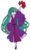 Size: 1190x1971 | Tagged: safe, artist:fantasygerard2000, gusty, gusty the great, equestria girls, frenemies (episode), g4, braid, clothes, dress, equestria girls-ified, female, hand fan, kimono (clothing), long hair, simple background, solo, white background