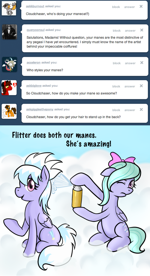 Safe Artist Marikaefer Cloudchaser Flitter Pony Ask