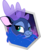 Size: 2655x3239 | Tagged: safe, alternate version, artist:rulo6000, princess luna, velvet (tfh), deer, reindeer, them's fightin' herds, g4, bust, community related, high res, portrait, simple background, transparent background