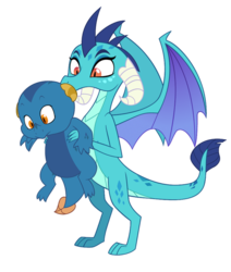 Size: 600x709 | Tagged: safe, artist:queencold, princess ember, oc, dragon, g4, baby, baby dragon, brother and sister, dragoness, duo, female, male, siblings, simple background, transparent background