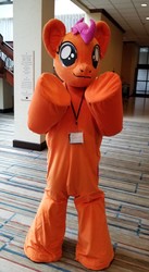 Size: 1971x3588 | Tagged: safe, scootaloo, human, g4, clothes, convention, cosplay, costume, everfree northwest, everfree northwest 2019, fursuit, irl, irl human, photo