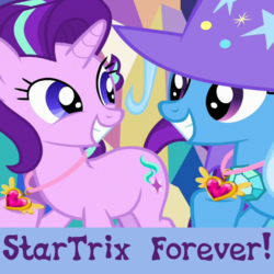 Size: 500x500 | Tagged: safe, edit, edited screencap, screencap, starlight glimmer, trixie, pony, celestial advice, g4, female, lesbian, ship:startrix, shipping