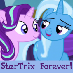 Size: 500x500 | Tagged: safe, edit, edited screencap, screencap, starlight glimmer, trixie, pony, g4, female, lesbian, ship:startrix, shipping