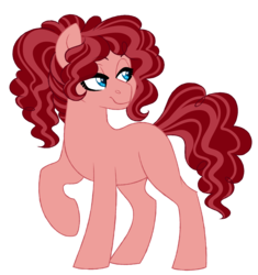 Size: 2750x2923 | Tagged: safe, artist:azure-art-wave, oc, oc only, oc:cherry cayenne pepper, earth pony, pony, female, high res, mare, offspring, parent:cheese sandwich, parent:pinkie pie, parents:cheesepie, simple background, solo, transparent background