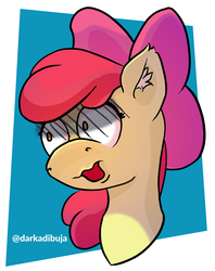 Size: 3599x4546 | Tagged: safe, artist:darka01, apple bloom, earth pony, pony, g4, bust, female, filly, foal, solo