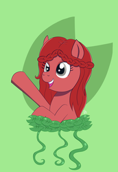 Size: 1657x2413 | Tagged: safe, artist:feralroku, oc, oc only, pony, silver eyes, smiling, solo, vine