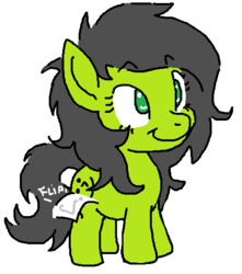 Size: 465x525 | Tagged: safe, artist:lockhe4rt, oc, oc only, oc:filly anon, earth pony, pony, :^), fake cutie mark, female, filly, simple background, smiling, solo, white background