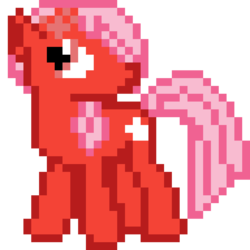 Size: 960x960 | Tagged: safe, artist:joeydr, derpibooru exclusive, oc, oc only, oc:downvote, earth pony, pony, derpibooru, derpibooru ponified, female, mare, meta, pixel art, ponified, simple background, solo, transparent background