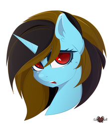 Size: 3500x4000 | Tagged: safe, artist:xsatanielx, oc, oc only, pony, unicorn, rcf community, commission, female, looking at you, mare, portrait, simple background, solo, white background