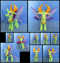 Size: 1280x1339 | Tagged: safe, artist:fireflytwinkletoes, thorax, changedling, changeling, g4, irl, king thorax, male, photo, plushie, solo
