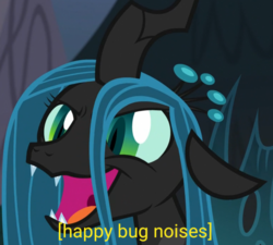 Size: 646x581 | Tagged: safe, edit, edited screencap, screencap, queen chrysalis, changeling, changeling queen, frenemies (episode), g4, changelings in the comments, cropped, female, funny, meme, solo