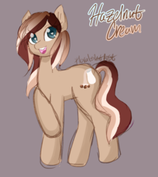 Size: 3035x3413 | Tagged: safe, artist:floralshitpost, oc, oc only, oc:hazelnut cream, earth pony, pony, cute, earth pony oc, heart eyes, high res, simple background, wingding eyes