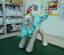 Size: 960x827 | Tagged: safe, artist:arniemkii, rain shine, inflatable pony, kirin, pony, unicorn, g4, sounds of silence, bootleg, female, hongyi, inflatable, inflatable toy, mare