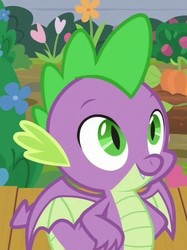 Size: 382x511 | Tagged: safe, screencap, spike, dragon, g4, the point of no return, claws, cropped, male, smiling, winged spike, wings