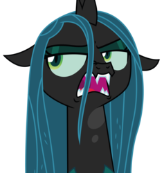 Size: 4000x4224 | Tagged: safe, artist:dragonchaser123, queen chrysalis, changeling, changeling queen, frenemies (episode), g4, absurd resolution, better way to be bad, female, simple background, solo, transparent background, vector