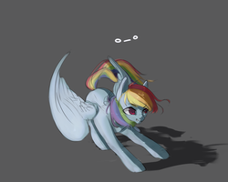 Size: 5000x4000 | Tagged: dead source, safe, artist:aoiyui, rainbow dash, pegasus, pony, g4, absurd resolution, female, gray background, mare, simple background, sketch, solo