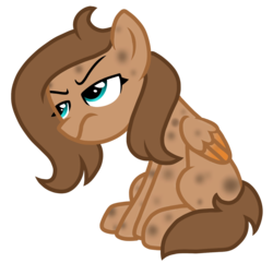 Size: 1319x1271 | Tagged: safe, artist:rainbow eevee, oc, oc only, oc:flash cookie, pegasus, pony, angry, female, simple background, solo, trace, transparent background, vector