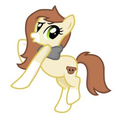 Size: 1340x1288 | Tagged: safe, artist:rainbow eevee, oc, oc only, oc:gerbil star, pony, blowing a kiss, clothes, female, scarf, simple background, solo, standing, transparent background, vector