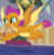 Size: 487x495 | Tagged: safe, screencap, smolder, dragon, a matter of principals, g4, my little pony: friendship is magic, bracelet, claws, cropped, cute, dragoness, female, flying, horns, jewelry, offscreen character, raised eyebrow, smolderbetes, solo, spread wings, teenaged dragon, teenager, toes, wings