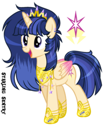 Size: 1394x1699 | Tagged: safe, artist:x-dainichi-x, oc, oc only, oc:starling sentry, alicorn, pony, female, mare, offspring, parent:flash sentry, parent:twilight sparkle, parents:flashlight, simple background, solo, transparent background