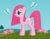 Size: 2448x1912 | Tagged: safe, artist:nathaniel hansen, pinkie pie, butterfly, pony, g4, beautiful, cute, cuteamena, female, flower, grass field, happy, pinkamena diane pie, sky, solo, starry eyes, wingding eyes