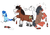 Size: 1300x900 | Tagged: safe, artist:horsesplease, party favor, trouble shoes, clydesdale, horse, mudsdale, pony, g4, alcohol, beer, budweiser, drunk, drunken shoes, i didn't listen, pokémon, simple background, unshorn fetlocks, white background