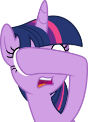 Size: 4000x5482 | Tagged: safe, artist:luckreza8, twilight sparkle, alicorn, pony, g4, the point of no return, .svg available, facepalm, female, simple background, solo, transparent background, twilight sparkle (alicorn), vector