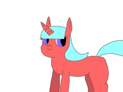 Size: 1024x769 | Tagged: safe, artist:undeadponysoldier, oc, oc only, oc:echristian, pony, unicorn, adorable face, could be better, cute, female, looking at you, looking back, looking back at you, mare, simple background, smiling, solo, white background
