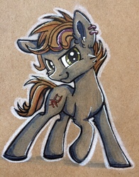 Size: 751x960 | Tagged: safe, oc, pony, kraft paper, markers, traditional art