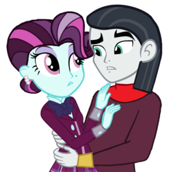 Size: 2104x2128 | Tagged: safe, artist:3d4d, artist:amelia-bases, chancellor neighsay, principal abacus cinch, equestria girls, g4, couple, equestria girls-ified, female, high res, male, neighcinch, shipping, straight, younger, younger cinch