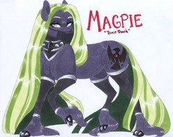 Size: 3829x3053 | Tagged: safe, artist:frozensoulpony, oc, oc only, oc:toxic shock, earth pony, pony, high res, male, parent:double diamond, parent:marble pie, solo, stallion, traditional art, unshorn fetlocks
