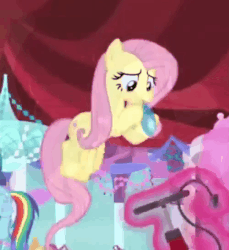 Size: 500x546 | Tagged: safe, screencap, fluttershy, pinkie pie, rainbow dash, twilight sparkle, alicorn, pegasus, pony, between dark and dawn, g4, animated, balloon, blowershy, blowing up balloons, cute, female, flying, gif, inflating, loonershy, mare, open mouth, out of breath, shyabetes, twilight sparkle (alicorn)