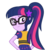 Size: 3000x3000 | Tagged: safe, artist:razoredge2312, derpibooru exclusive, sci-twi, twilight sparkle, equestria girls, equestria girls series, g4, spring breakdown, spoiler:eqg series (season 2), coreldraw, cute, female, geode of telekinesis, glasses, high res, looking at you, magical geodes, simple background, smiling, solo, transparent background, twiabetes, vector
