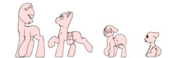 Size: 4500x1500 | Tagged: safe, artist:xcinnamon-twistx, oc, pony, adult, advertisement, age regression, commission, diaper, diaper fetish, diapered, diapered filly, fetish, foal, non-baby in diaper, pacifier, poofy diaper, saddle bag, teenager, your character here