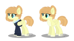 Size: 916x505 | Tagged: safe, artist:jxst-roch, oc, oc only, pegasus, pony, base used, clothes, female, glasses, mare, simple background, solo, transparent background