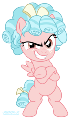 Size: 9000x13981 | Tagged: safe, artist:kuren247, cozy glow, pegasus, pony, g4, bipedal, cozy glow is best facemaker, cozybetes, crossed arms, cute, dreamworks face, evil grin, female, filly, freckles, grin, mare, show accurate, simple background, smiling, smug smile, solo, transparent background, vector
