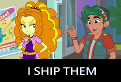 Size: 883x600 | Tagged: safe, edit, edited screencap, screencap, adagio dazzle, timber spruce, equestria girls, g4, my little pony equestria girls: better together, star crossed, female, male, shipping, shipping domino, straight, timberdazzle